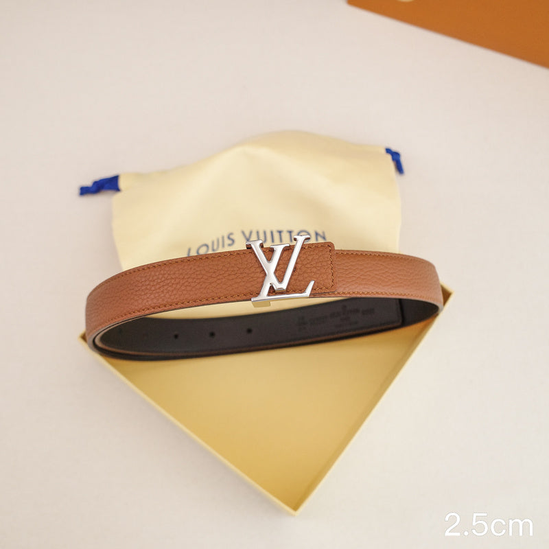 LV - Louis Vuitton -2.5cm letter silver hook - pebble grain 2511L