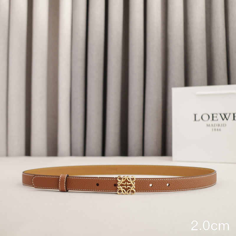 LOEWE - 3.2/2.0cm pebble grain brown