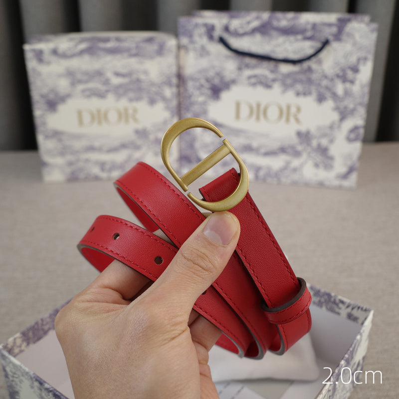Dior-CD logo-Brass antique gold button - red ZSB3003d