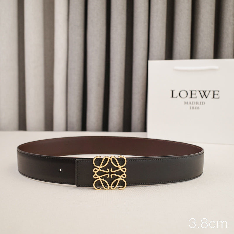 LOEWE - 3.8/3.4cm pebble grain Crocodile Plain weave