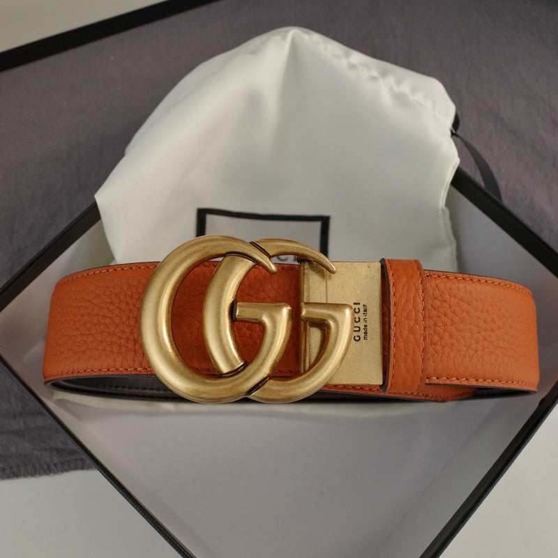 Gucci - Double G turn lock,top layer pebble grain,orange ZSB3803g