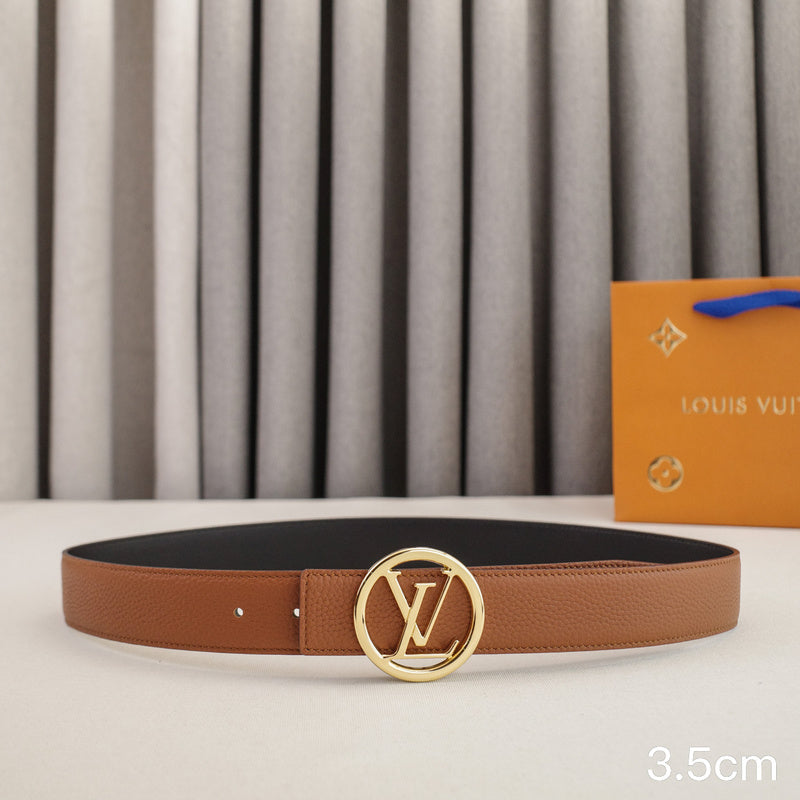 LV - Louis Vuitton 3.5cm round letter hook - pebble grain 3526L