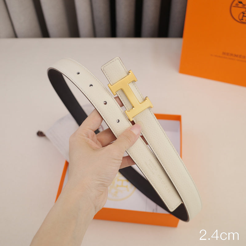 Hermes - 2.4cm classic H gold buckle