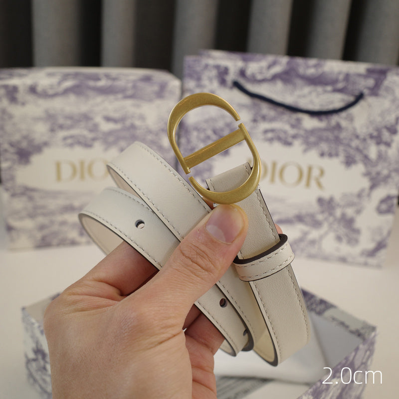 Dior-CD logo-Brass antique gold button - white ZSB3003d