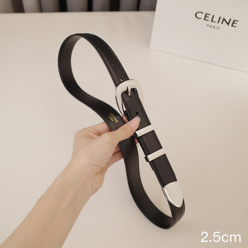 Celine - 2.5cm/1.8cm Bright silver