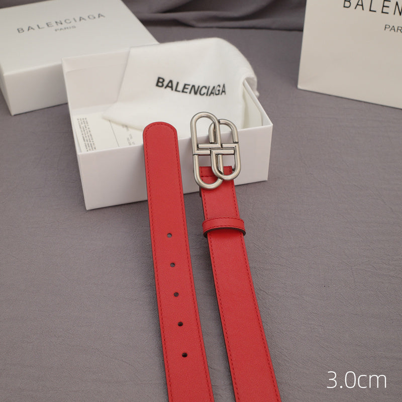 Balenciaga - 3.0cm red leather ZSB3001bb