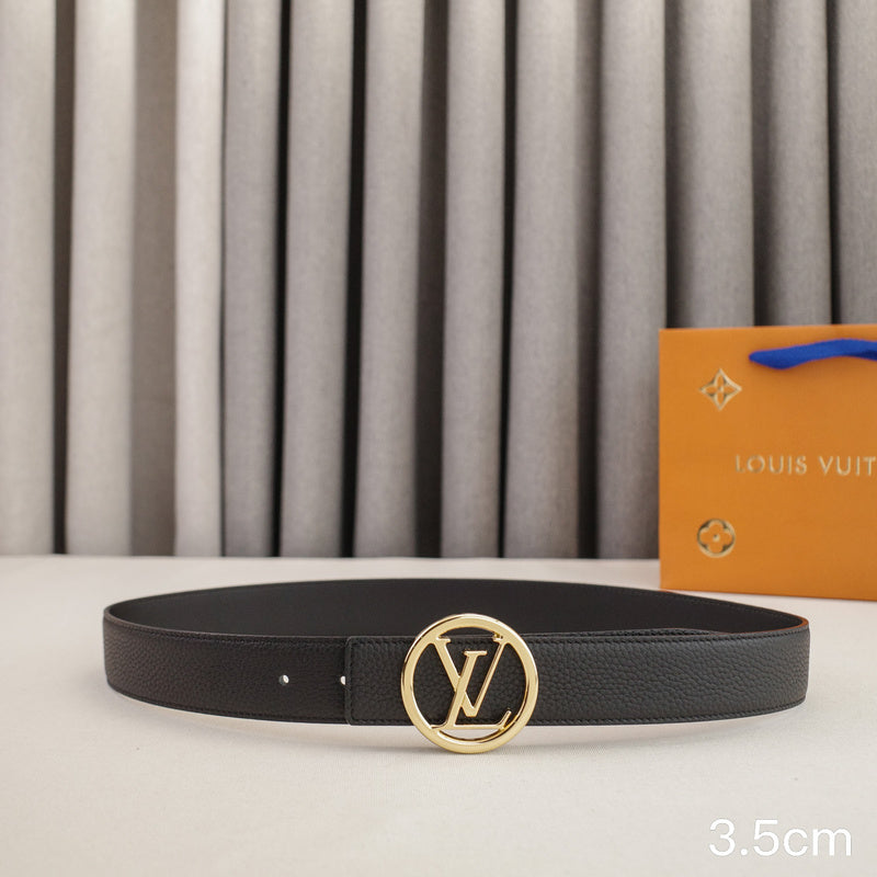 LV - Louis Vuitton 3.5cm round letter hook - pebble grain 3526L
