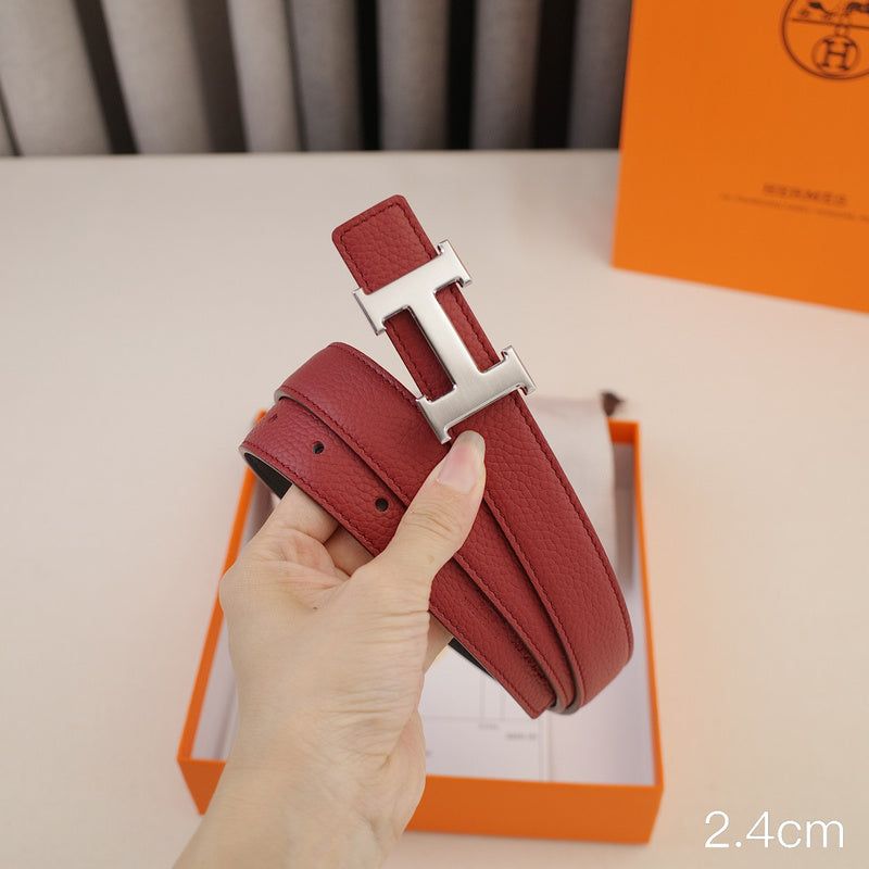 Hermes - 2.4cm classic H silver buckle
