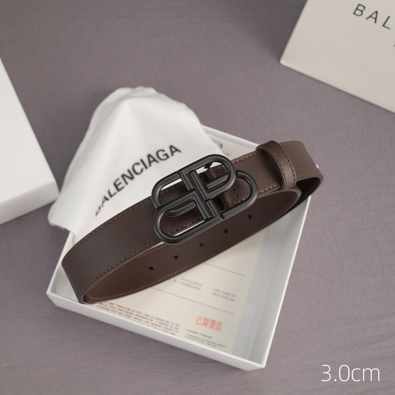 Balenciaga - 3.0cm coffee leather ZSB3001bb