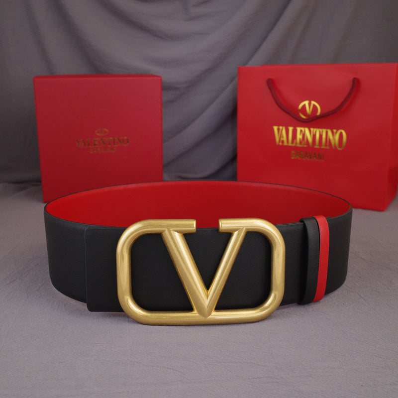 Valentino - Big V button - 7.0cm Gold belt buckle