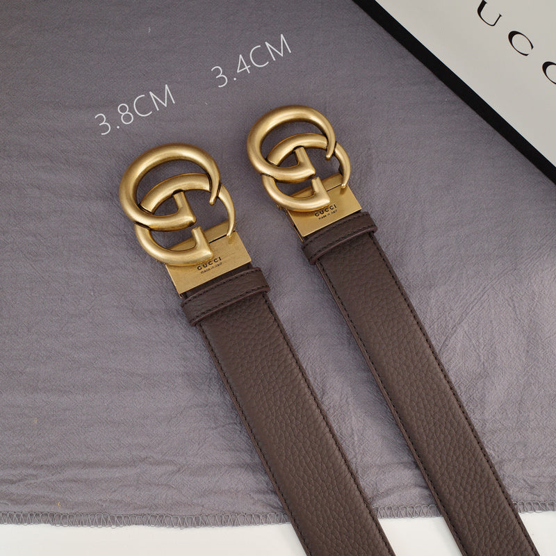 Gucci - Double G turn lock,top layer pebble grain,coffee