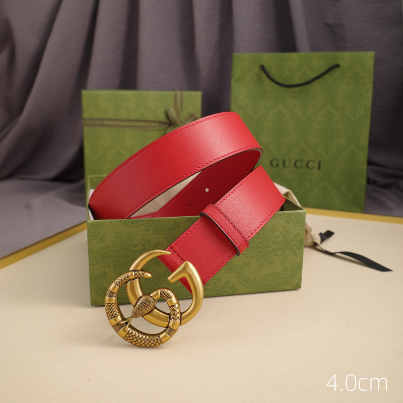 Gucci - 4.0cm G - snake belt buckle