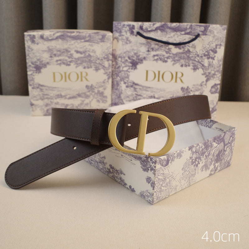 Dior-CD logo-Brass antique gold button - coffee ZSB3003d