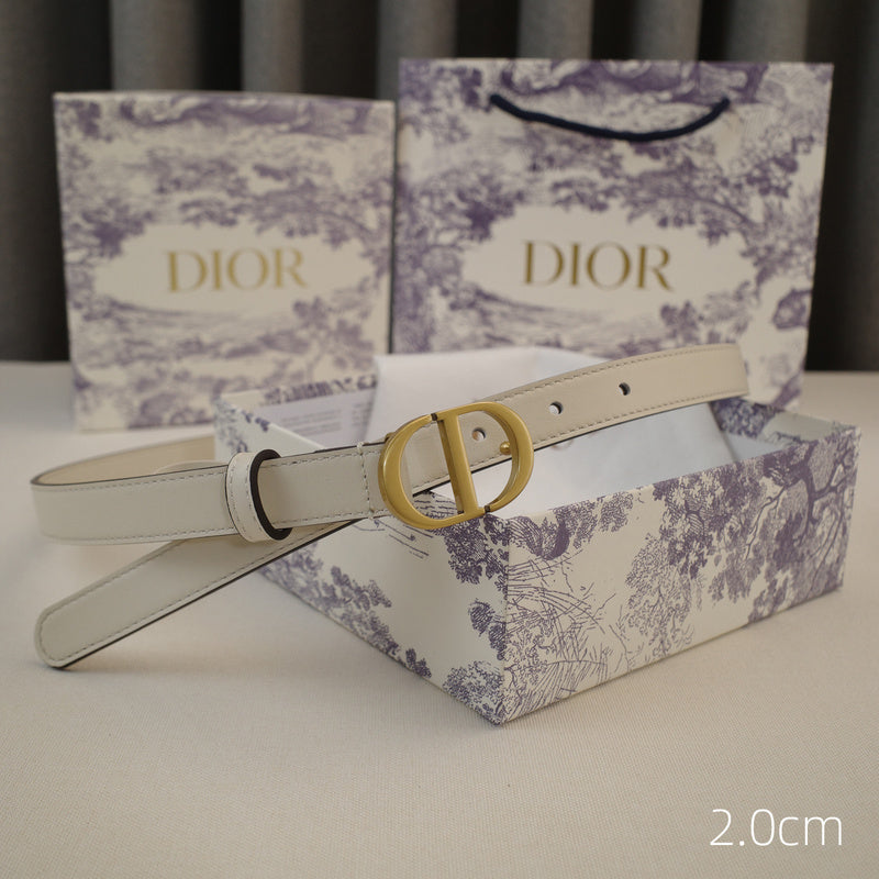 Dior-CD logo-Brass antique gold button - white ZSB3003d