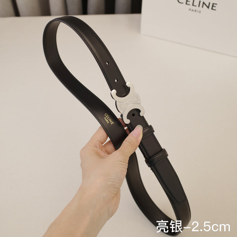 Celine - 2.5cm/1.8cm Bright silver