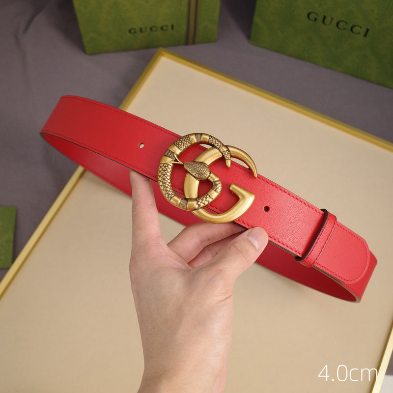 Gucci - 4.0cm G - snake belt buckle