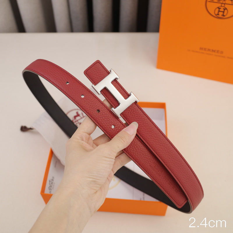 Hermes - 2.4cm classic H silver buckle