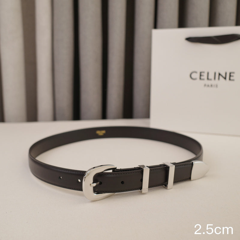 Celine - 2.5cm/1.8cm Bright silver