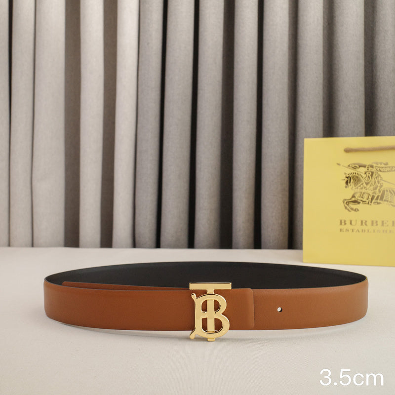 Burberry - 3.5cm -Bright gold buckle