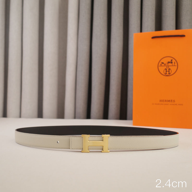 Hermes - 2.4cm classic H gold buckle