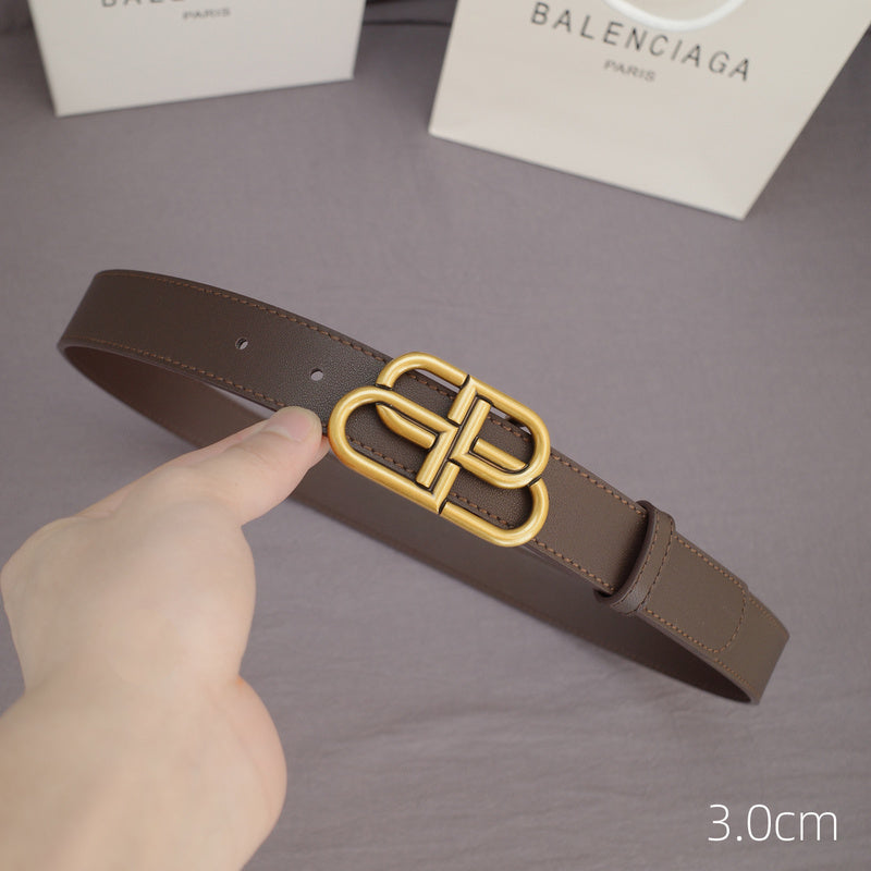 Balenciaga - 3.0cm coffee leather ZSB3001bb
