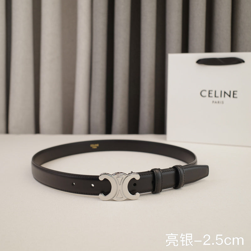 Celine - 2.5cm/1.8cm Bright silver