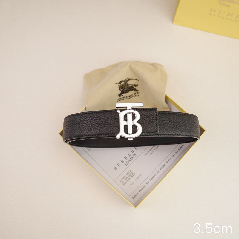 Burberry - 3.4cm - TB Black lychee grain