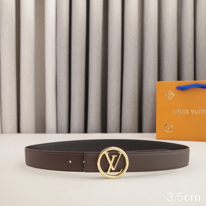 LV - Louis Vuitton 3.5cm round letter hook - pebble grain 3526L