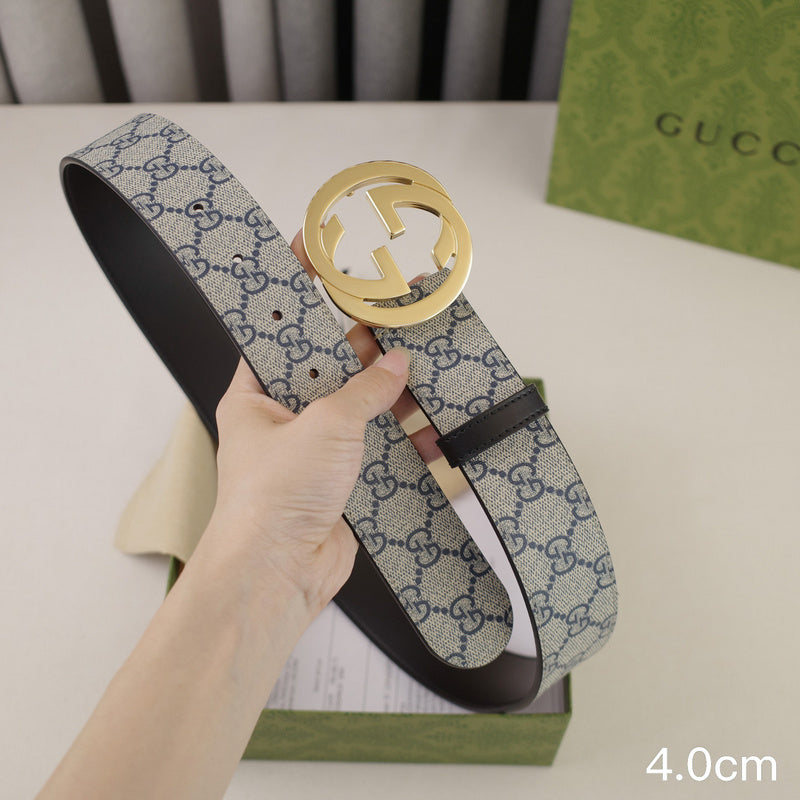 Gucci - 4.0cm Big cake - Supreme canvas Gold button 4023g