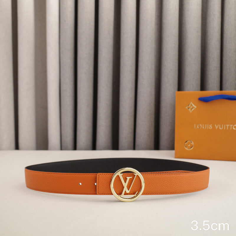 LV - Louis Vuitton 3.5cm round letter hook - pebble grain 3526L