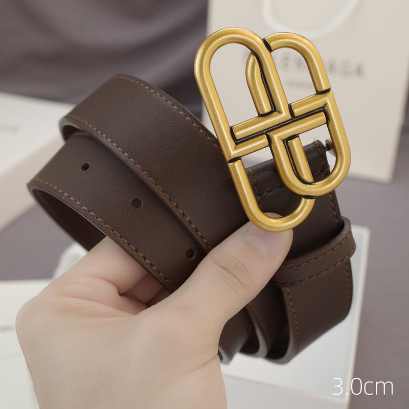 Balenciaga - 3.0cm coffee leather ZSB3001bb