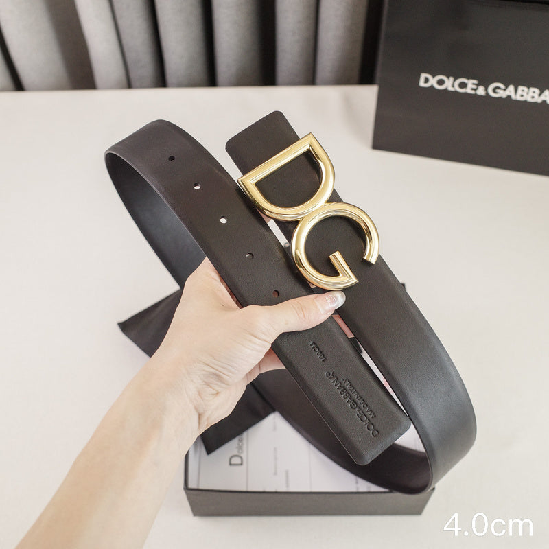 Dolce&Gabbana- 4.0cm classic DG - wireless plain weave 4001dg ( Golden)
