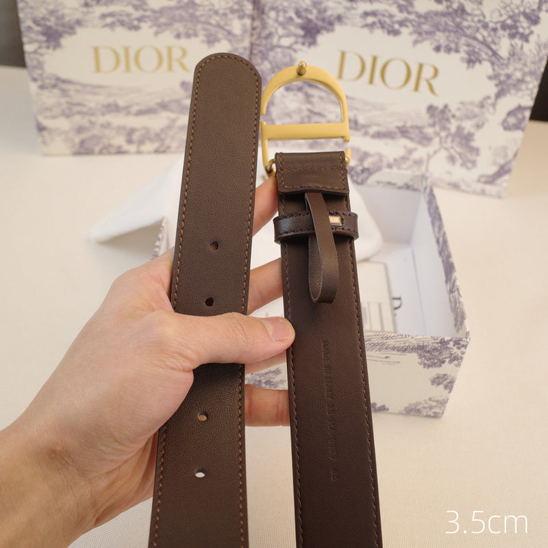 Dior-CD logo-Brass antique gold button - coffee ZSB3003d