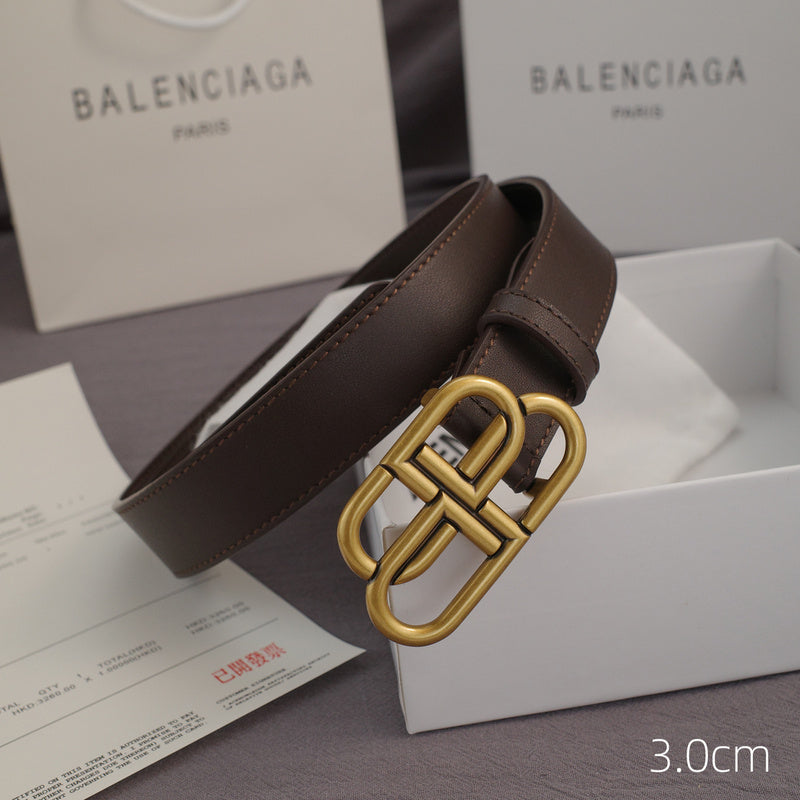 Balenciaga - 3.0cm coffee leather ZSB3001bb
