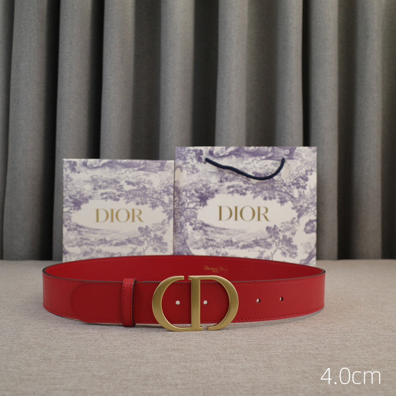 Dior-CD logo-Brass antique gold button - red ZSB3003d