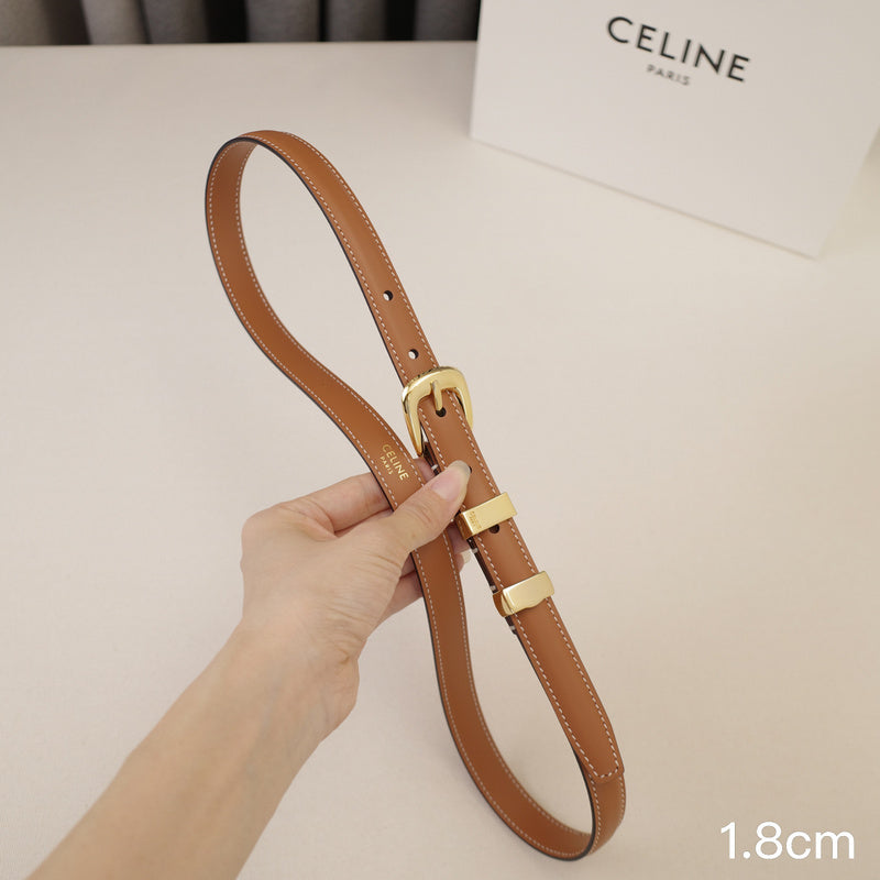 Celine - 2.5cm/1.8cm Bright gold Plain weave
