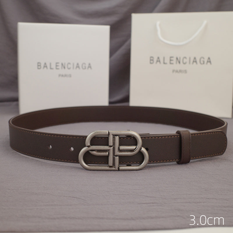 Balenciaga - 3.0cm coffee leather ZSB3001bb