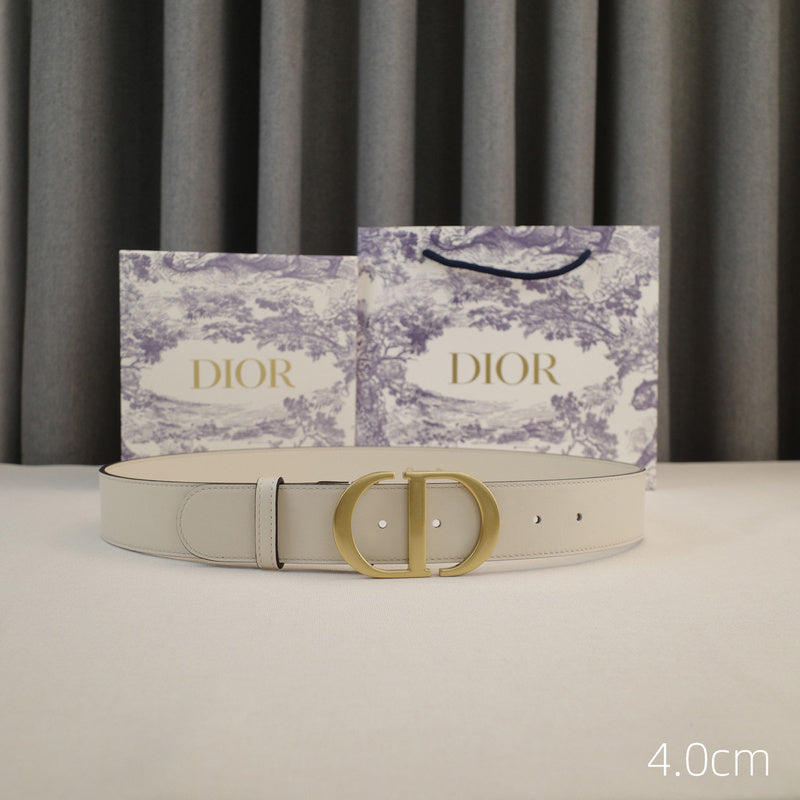 Dior-CD logo-Brass antique gold button - white ZSB3003d