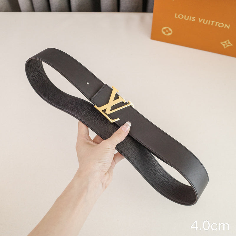 LV - Louis Vuitton- 4.0cm letter bright gold toggle - pebble grain 4023L