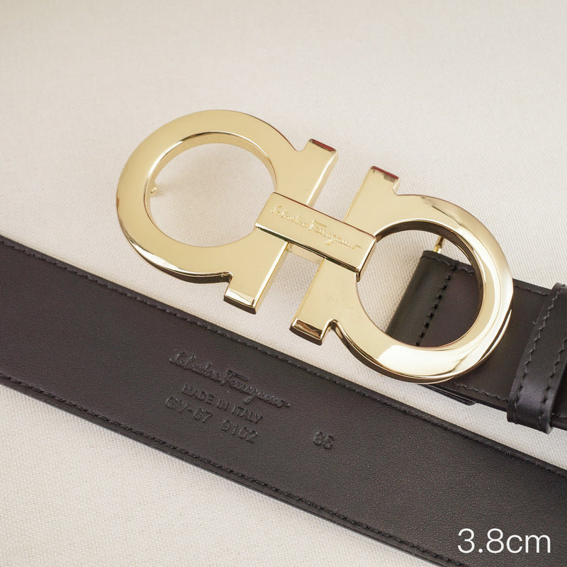 FERRAGAMO - 3.8cm Big 8-sided shape - Plain edge plain weave