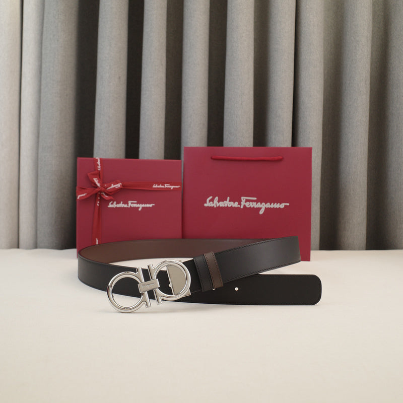 FERRAGAMO - 3.5cm Cowhide flat moon tail 3819f