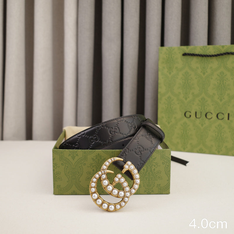 Gucci - 4.0cm G pearl - Slant side G 4029g