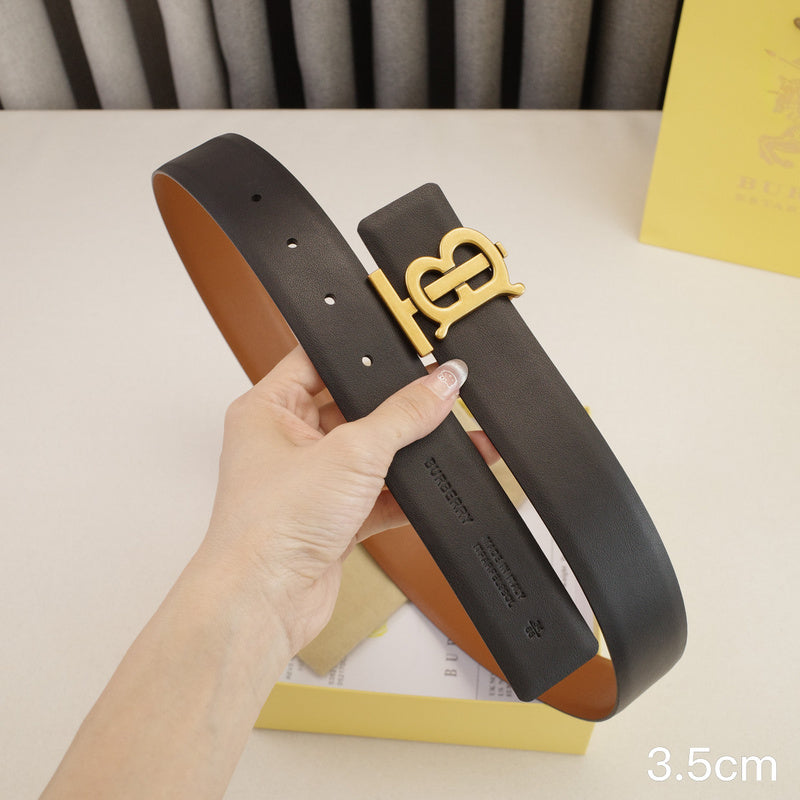Burberry - 3.5cm -Bright gold buckle