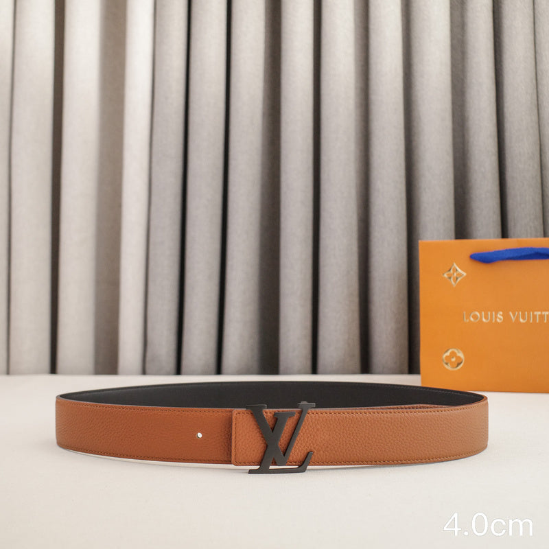 LV - Louis Vuitton- 4.0cm letter matte black hook - pebble grain 4023L