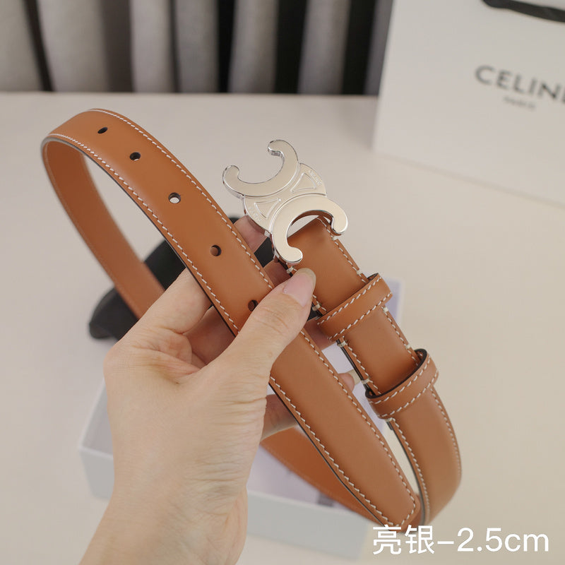 Celine - 2.5cm/1.8cm Bright silver