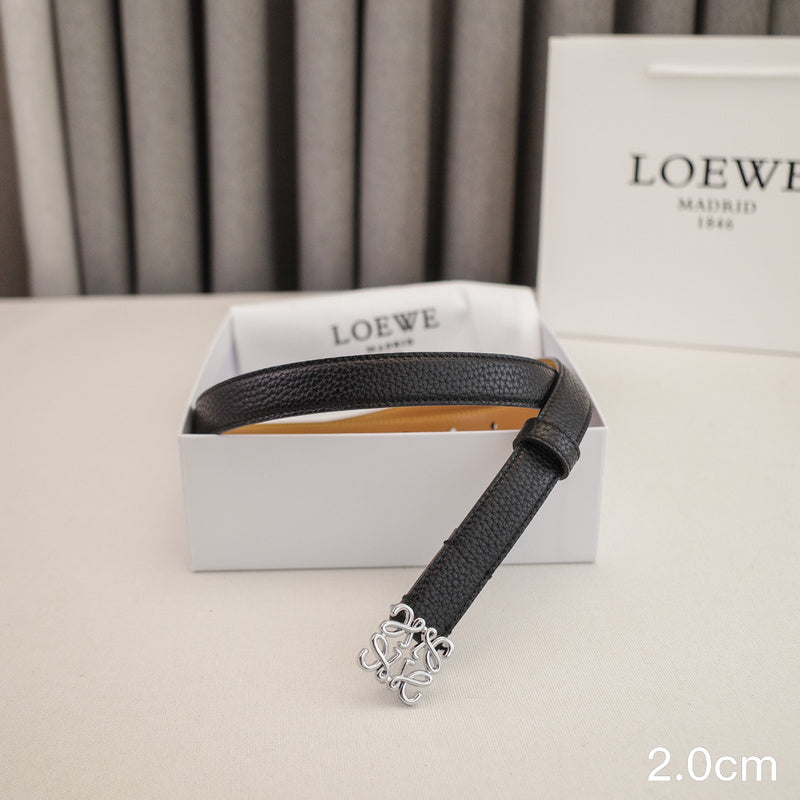 LOEWE - 3.2/2.0cm pebble grain black
