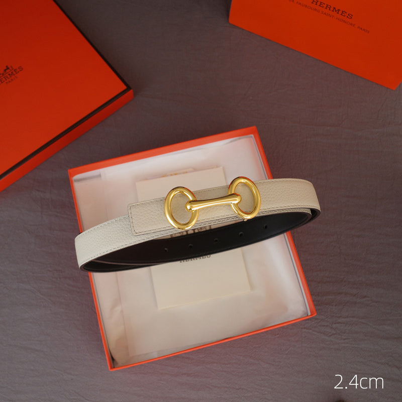 Hermes - 2.4cmH - Bone Anise grain pattern