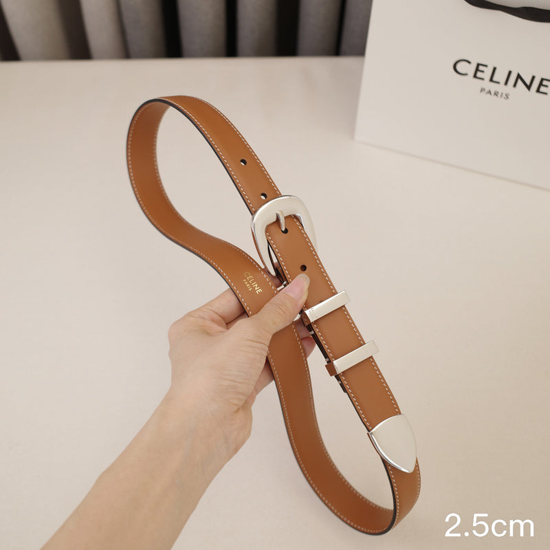 Celine - 2.5cm/1.8cm Bright silver