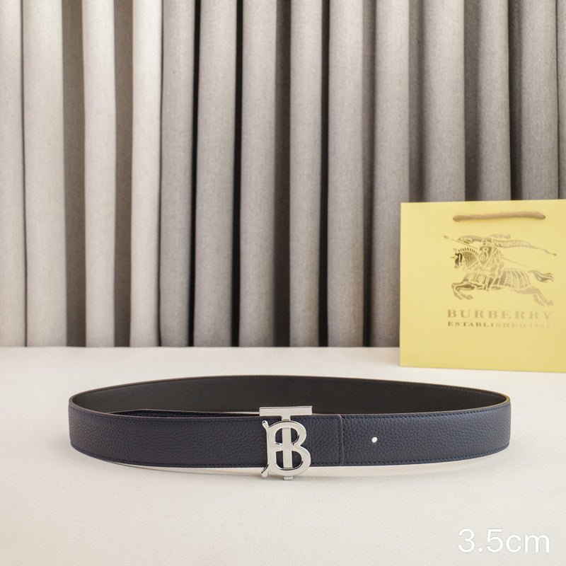 Burberry - 3.4cm - TB Blue lychee grain