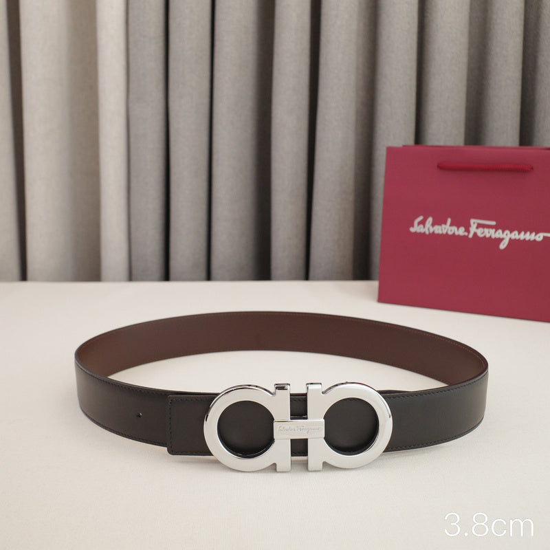 FERRAGAMO - 3.8cm large 8-shaped; oblique side plain weave 3831f